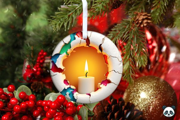 3D Christmas Candle Ornament 2 Design Guide
