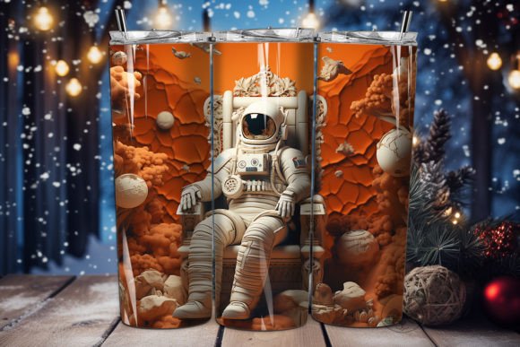3D Halloween Astronaut Tumbler Wrap 2 Guide