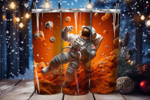 3D Halloween Astronaut Tumbler Wrap 6: Elevating Sublimation Design for the Modern Creator