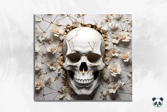 3D Halloween Skull Tumbler Wrap Bundle