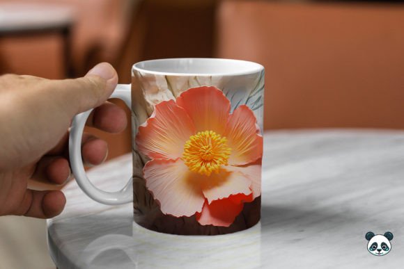 3D Iceland Poppy Mug Wrap Sublimation Guide