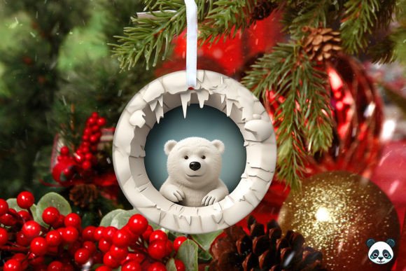 3D Polar Bear Christmas Ornament Design Guide