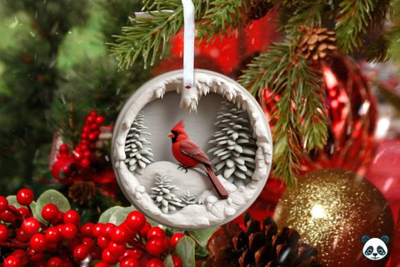 3D Red Cardinal Christmas Ornament 5 Design Guide