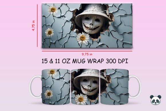3D Scarecrow Mug Wrap Png 2: Elevating Your Autumn Sublimation Projects