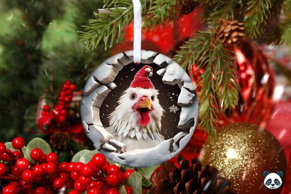 Bringing Farm Fresh Charm to Your Tree with a Chicken 3D Christmas Ornament