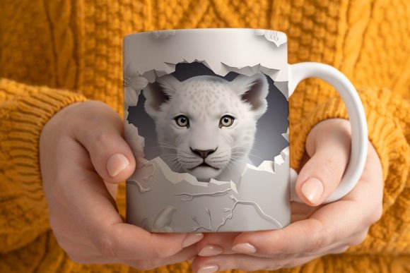 Choosing the Right Sublimation Asset: An Evaluation of 3D Lion Mug Wrap Png 2