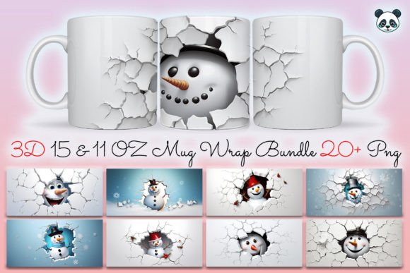 Crafting Winter Magic: A Guide to the 3D Snowman Mug Wrap Sublimation Bundle