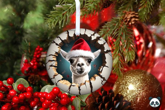 Elevate Holiday Designs with 3D Llama Ornaments