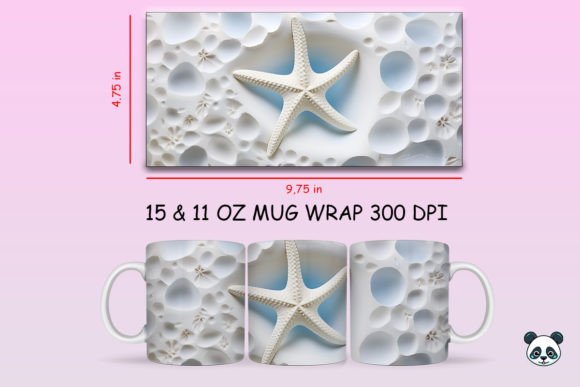 Elevate Sublimation with 3D Starfish Mug Wrap Png 2
