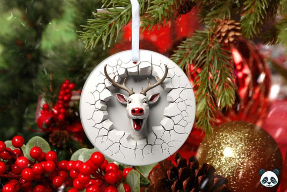 Elevate Your Holiday Crafts with 3D Reindeer Christmas Ornament 1