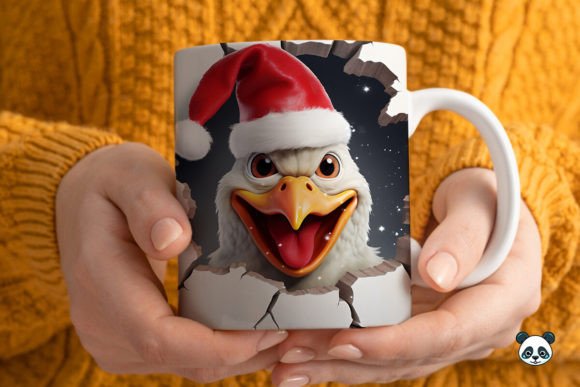 Elevating Holiday Merch with the 3D Christmas Chicken Mug Wrap