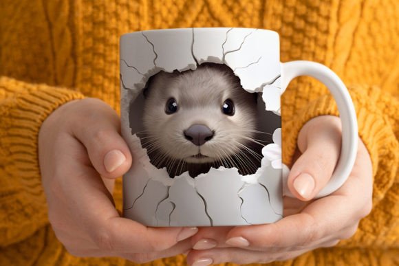 Elevating Sublimation Craftsmanship: The Rise of the 3D Otter Mug Wrap PNG in Modern Digital Design