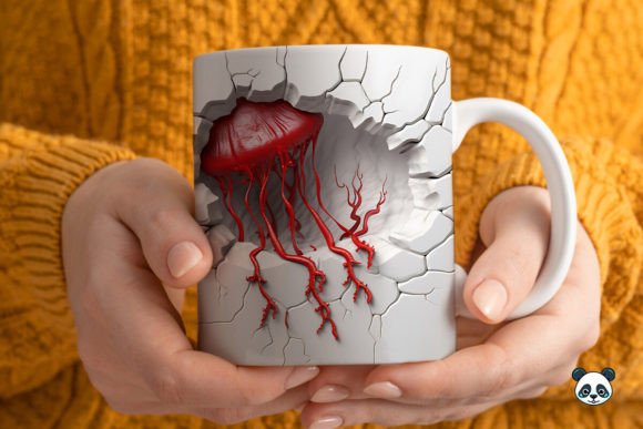 Evaluating the 3D Christmas Jellyfish Mug Wrap for Holiday Sublimation Projects