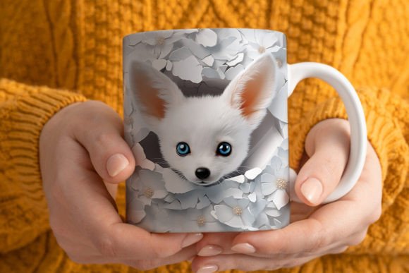Evaluating the 3D Fennec Fox Mug Wrap PNG for Sublimation Projects
