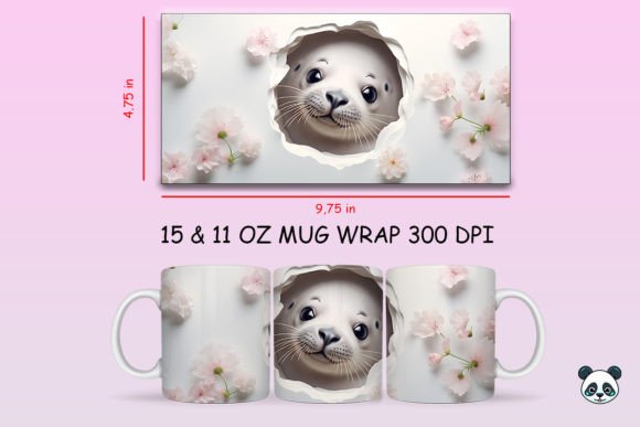 Evaluating the 3D Seal Mug Wrap PNG for Sublimation Projects
