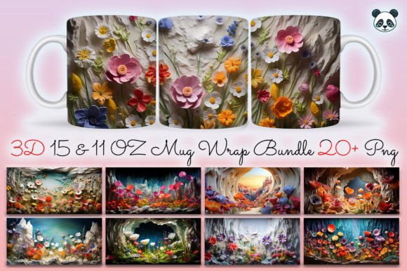 Integrating the 3D Wildflowers Mug Wrap Bundle into Your Sublimation Workflow