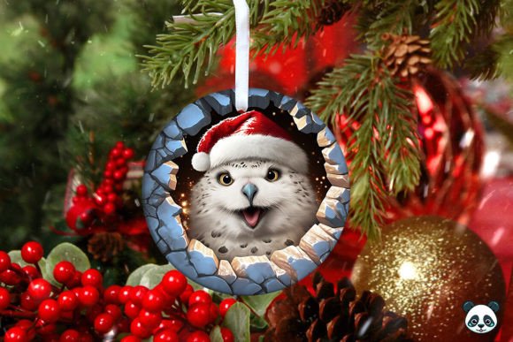 Mastering Sublimation with the Snowy Owl 3D Christmas Ornament 4 Design