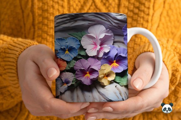 Strategic Branding with 3D Pansy Mug Wrap Sublimation