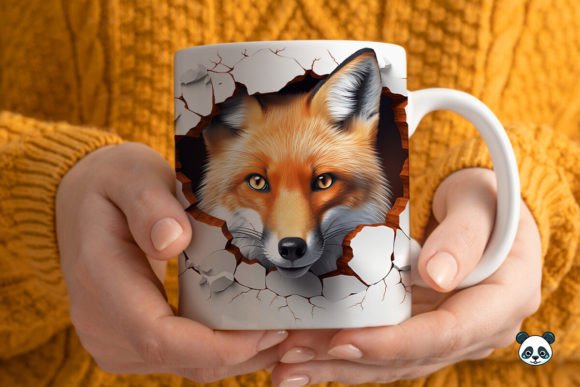 Strategic Branding with the 3D Red Fox Mug Wrap Sublimation 1 Design
