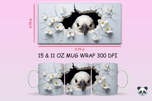 Unlock Creative Potential with 3D Crow Mug Wrap Sublimation 1