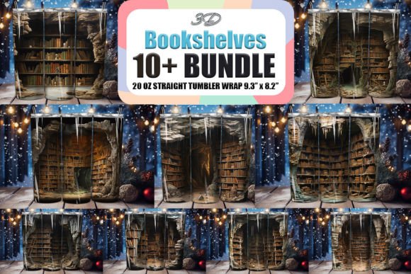 Unlocking Creativity with 3D Bookshelves Tumbler Wraps: A Guide to Digital Sublimation Design